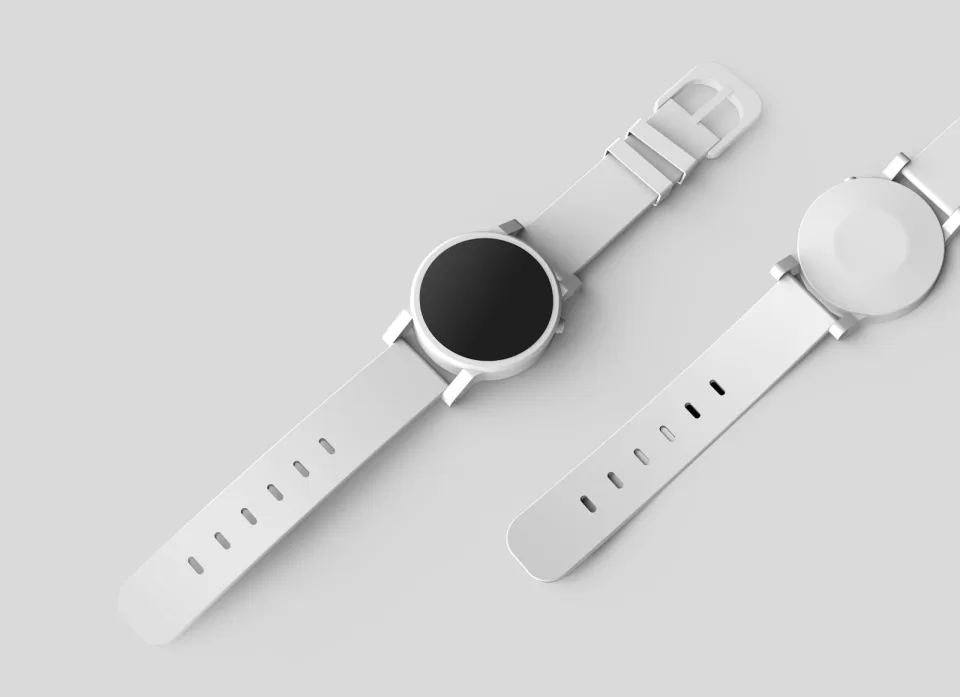 Smartwatch photographed on a plain background as a product shot
