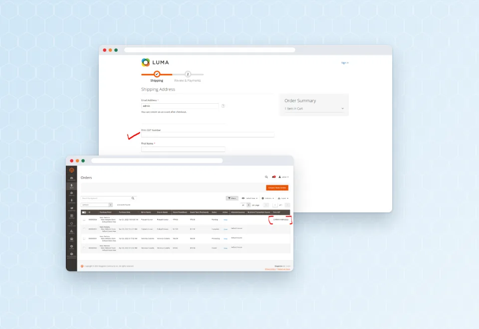 Magento 2 GST Checkout screenshot