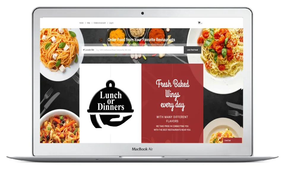 Lunchordinners project screenshot