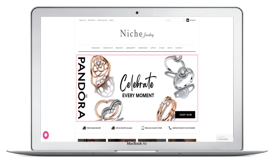 Niche Jewellery project screenshot